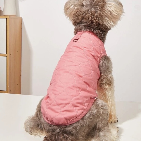 New classic Quilted Dog Jacket Coat pink warm - Picture 2 of 4
